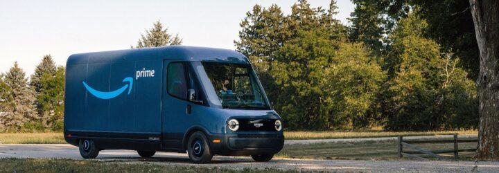 blue Amazon electric van