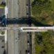 aerial view of bridge over a highway