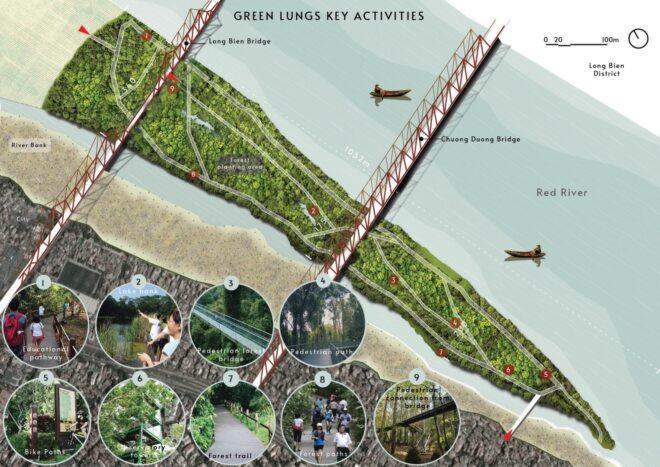 map of different programming in a forest park