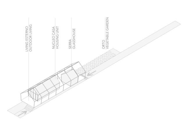a construction plan for the home, showing various sections of the house.