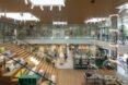 aerial view of community hall with stepped seating
