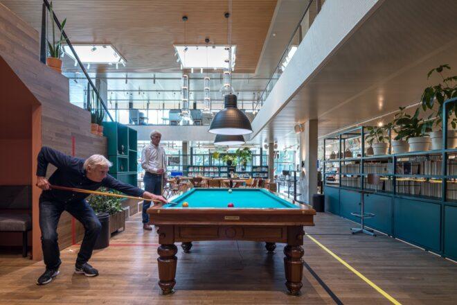 pool table in a community center