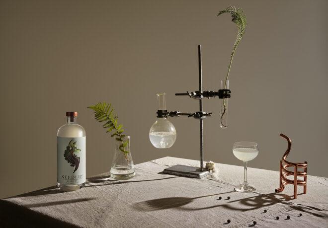 A labratory set up showing the various ingredients used in Spice 94 aromatic.