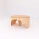 round cardboard coffee table on white background