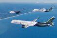 rendering of three zero-emission planes