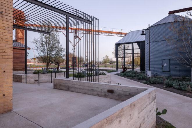 pathways connecting multiple agriculture buildings