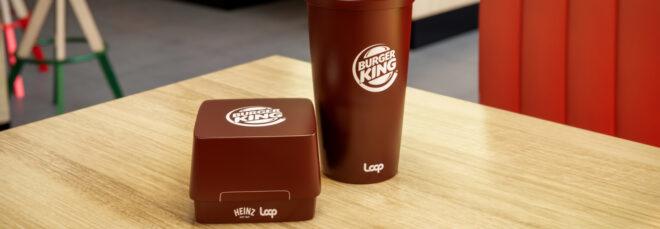 brown reusable Burger King containers