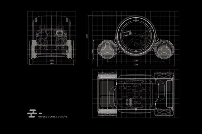 blueprints for hydrogen-powered car made of plastic