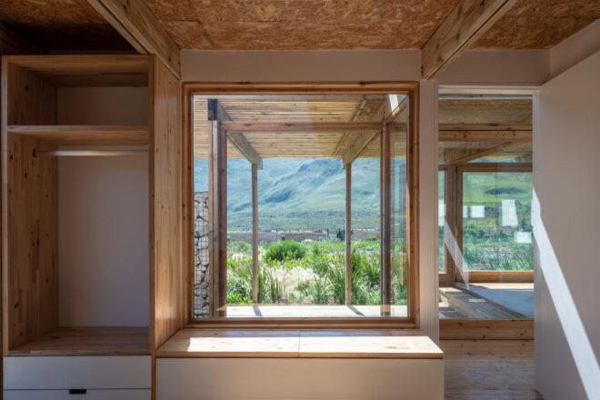 glass windows open to the outdoors