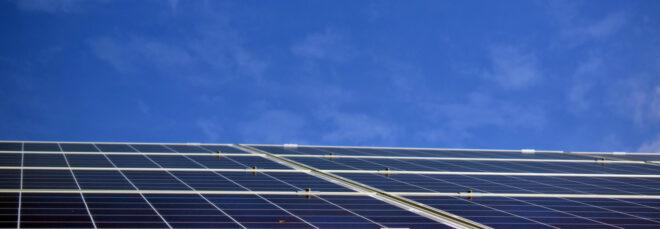 closeup of solar panels