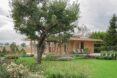 home with timber supports and glass walls