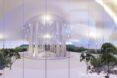 rendering of trees growing at entrance of airport