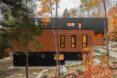 charred and warm-toned wood home