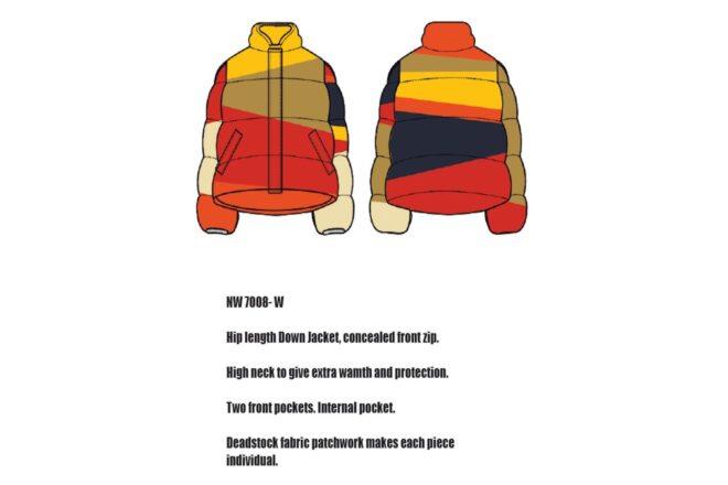 diagram of puffer jacket design