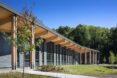 gray and light timber building