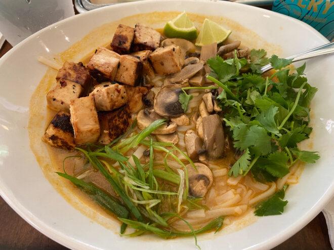 tofu and noodles