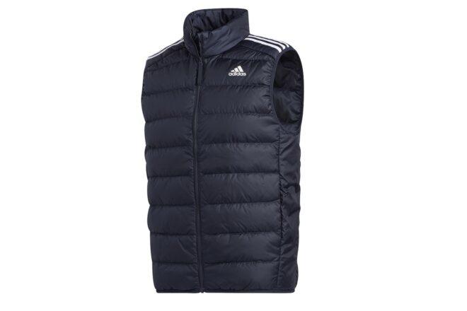 A puffy black Adidas vest.