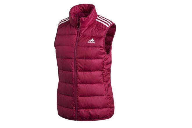 A puffy red Adidas vest.
