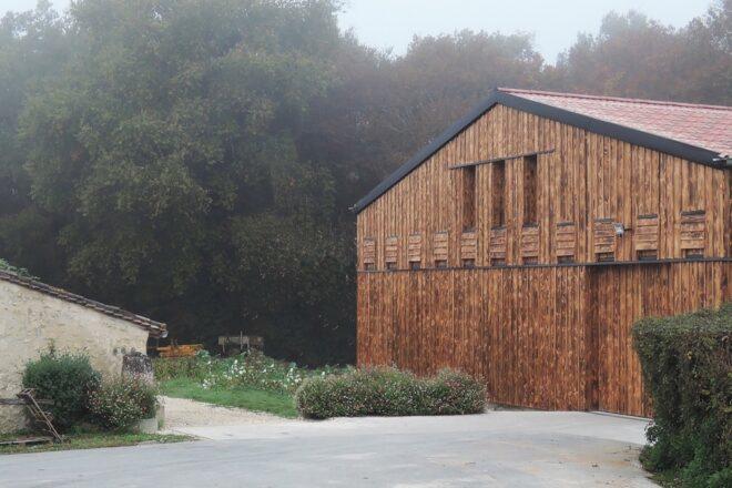 gabled wood building