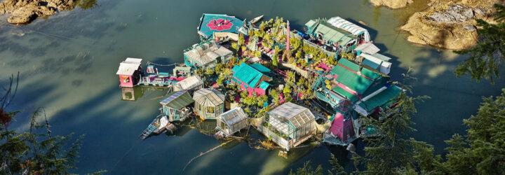 colorful buildings on an island
