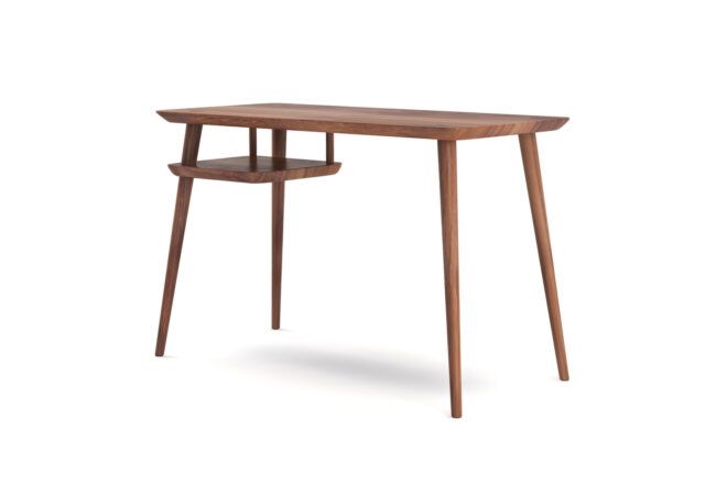 A wood desk.