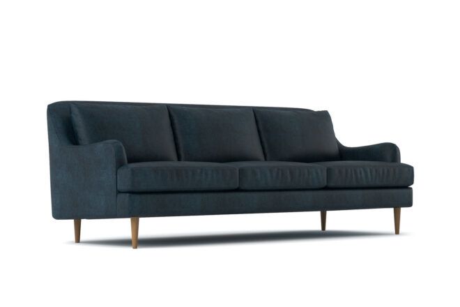 A blue sofa.