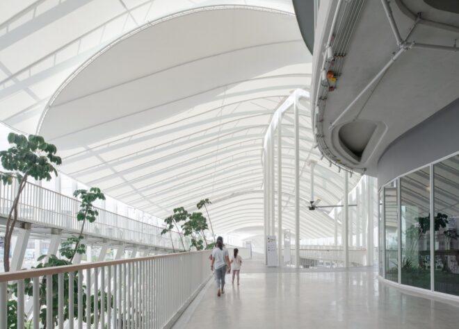 mall interior filled with plants