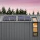 A rooftop with solar panels on top.