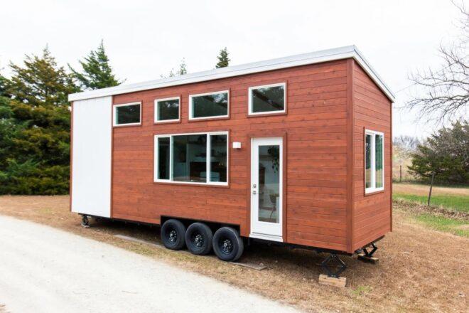 tiny home clad in wood