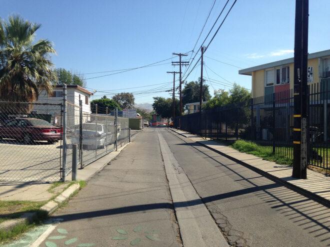 before photo of empty alley