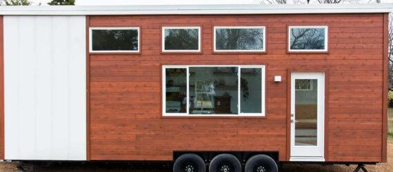 cedar siding on a tiny home