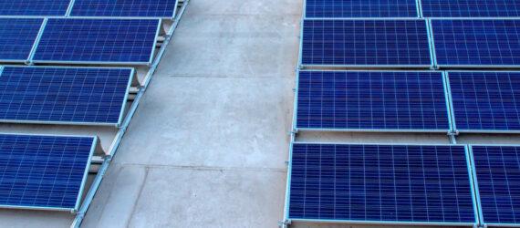 rows of solar panels
