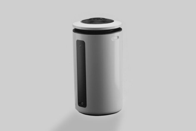 rendering of round air purifier