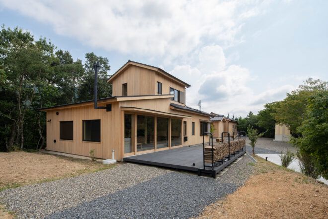 large hostel building clad in cedar