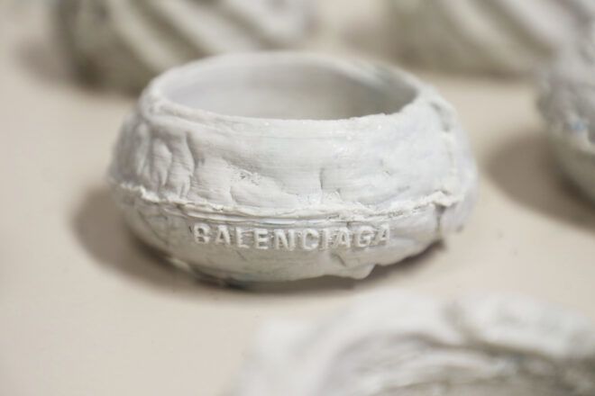 gray Balenciaga bracelet