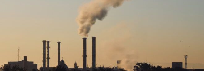 factory spewing smoke