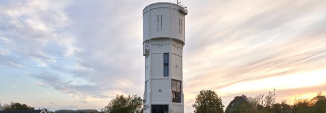 water tower with large windows