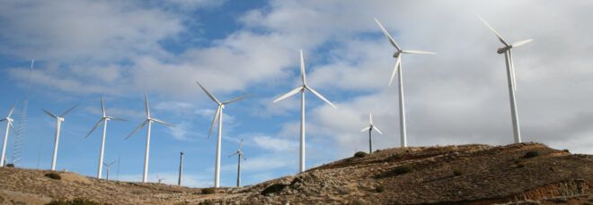 wind turbines in the Mojave Desert