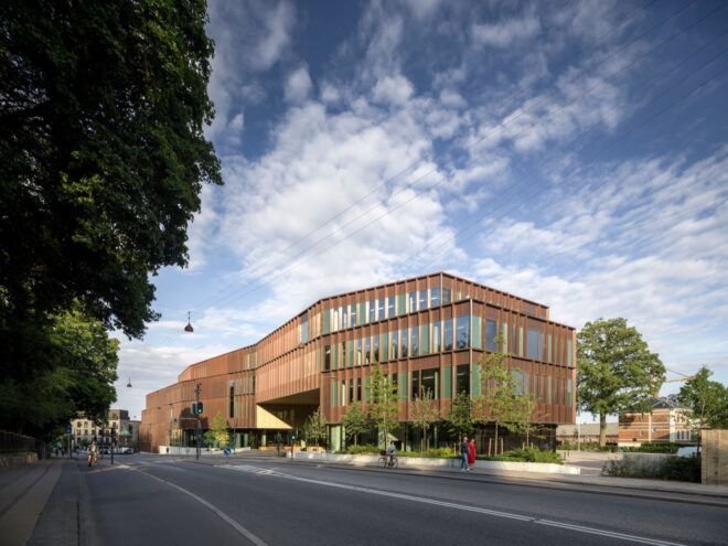glass and copper building