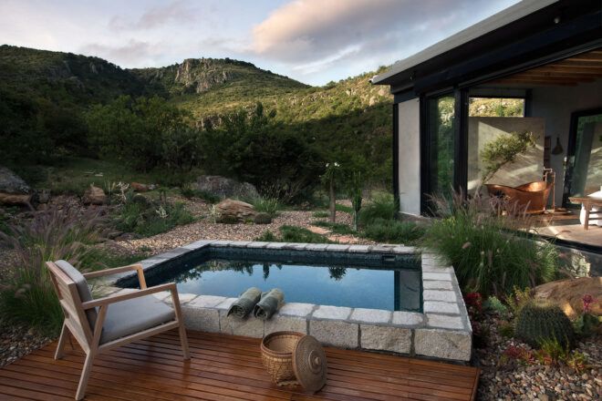 small outdoor soaking pool