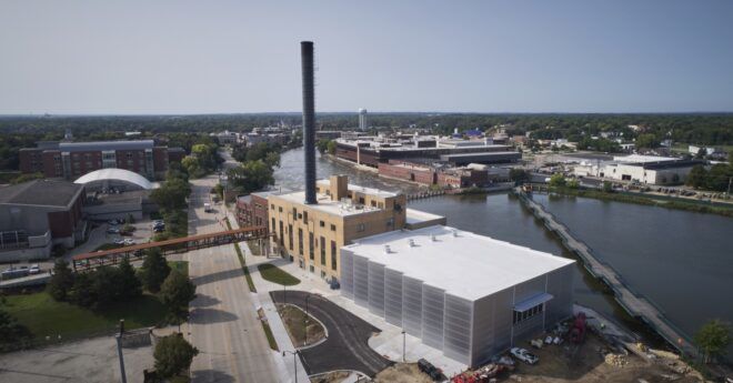 A bird's-eye view of the Beloit Powerhouse.