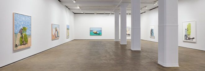 art hanging in museum