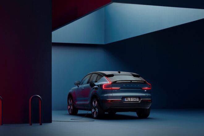 back of Volvo C40 Recharge electric vehicle