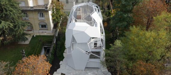 large white geometric home