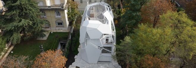 large white geometric home