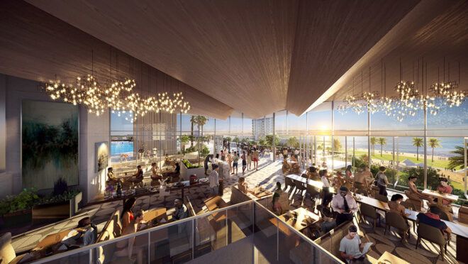rendering of large indoor restaurant