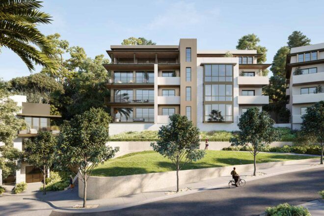 gray and white apartment building