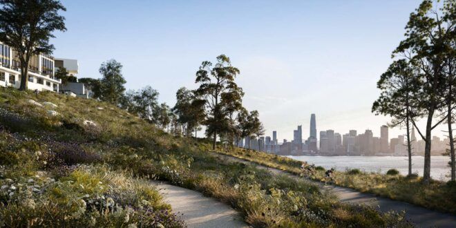 walking trail with views of San Francisco