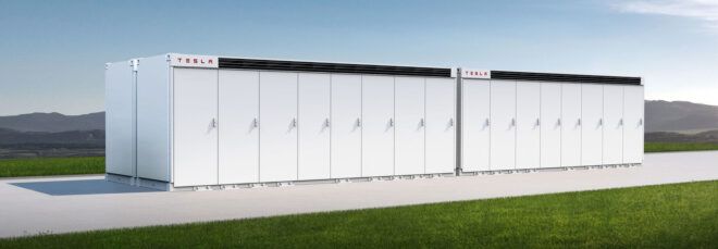 rendering of Tesla battery