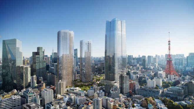 A Tokyo cityscape.